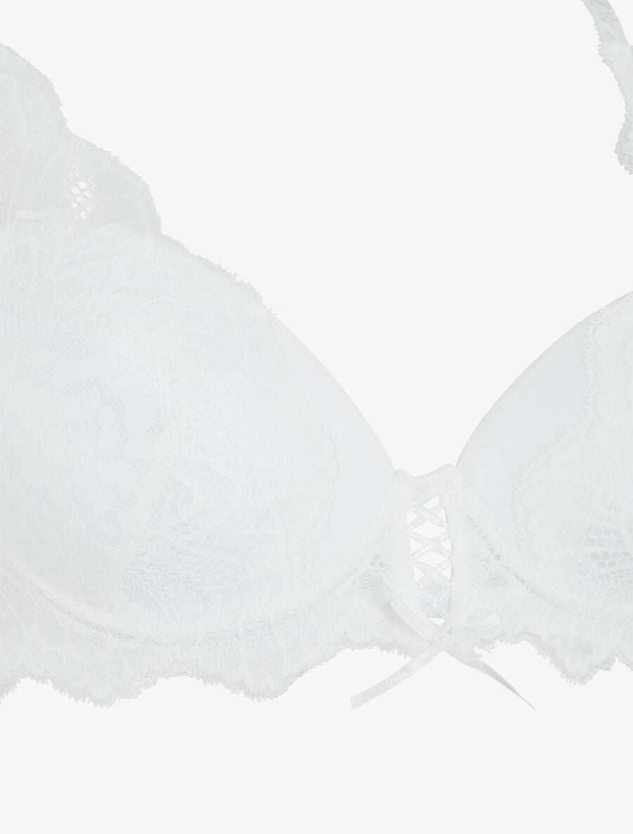 Ensemble soutien-gorge push-up et culotte en dentelle - Blanc - 3