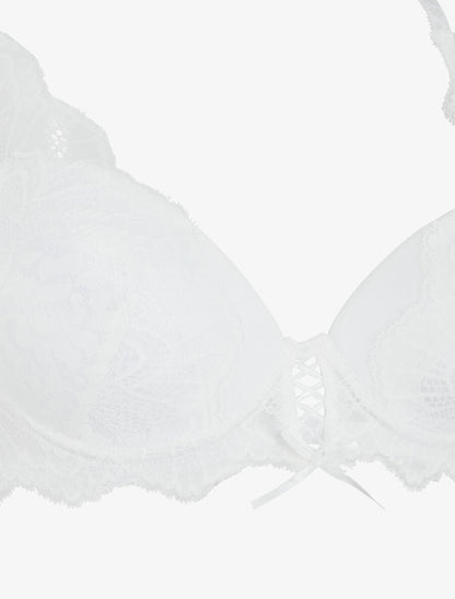 Ensemble soutien-gorge push-up et culotte en dentelle - Blanc - 3