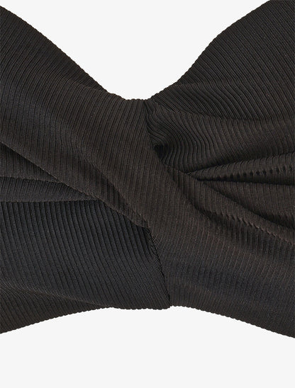 Maillot de bain 2 pièces taille haute - Noir - 3