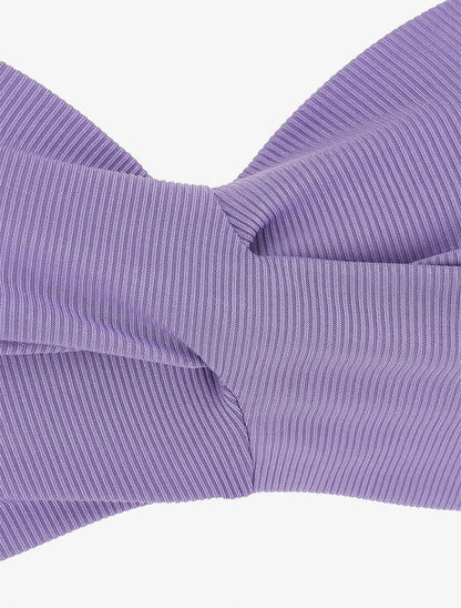 Maillot de bain 2 pièces taille haute - Lilas - 3
