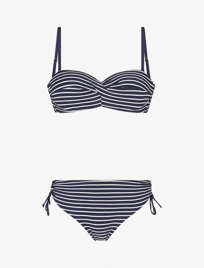 Maillot de bain 2 pièces à rayures - Marine - 4