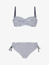 Maillot de bain 2 pièces à rayures - Blanc - 4