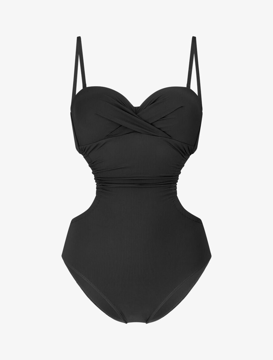 Trikini uni torsadé - Noir - 4