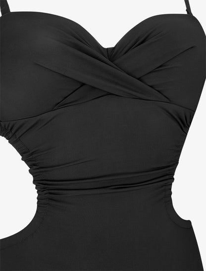 Trikini uni torsadé - Noir - 3