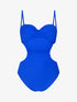 Trikini uni torsadé - Bleu électrique - 1