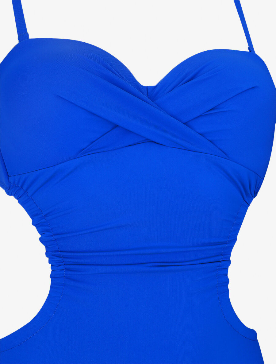 Trikini uni torsadé - Bleu électrique - 3
