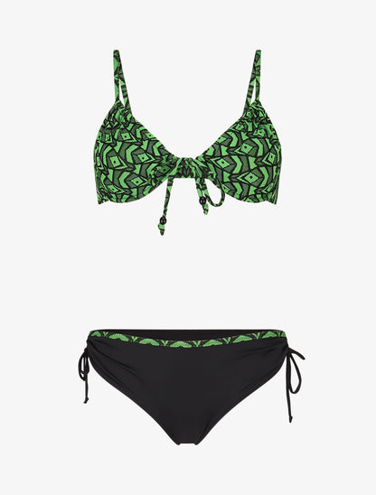 Bikini à imprimé graphique - Noir - 1