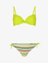 Bikini dépareillé à imprimé aztèque - Vert fluo - 4