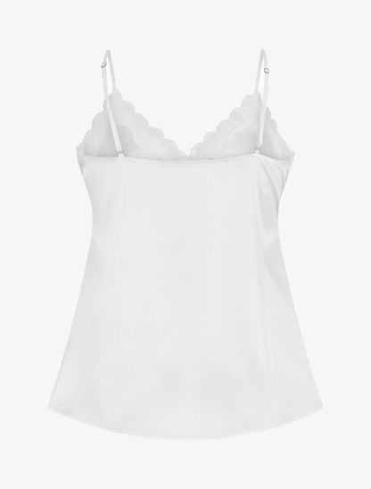 Ensemble caraco et short de pyjama satiné - Blanc - 2
