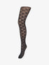 Collants fantaisies motif triangles - Noir - 1