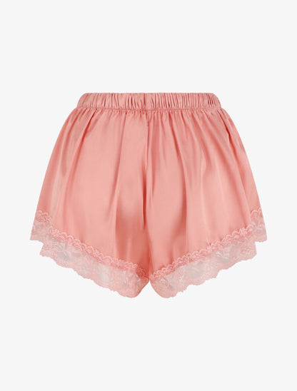 Ensemble caraco et short de pyjama à dentelle - Rose - 5