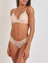 Ensemble push up en dentelle à motifs fleuri - Rose - 1