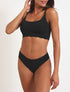 Ensemble brassière et culotte invisibles - Noir - 1