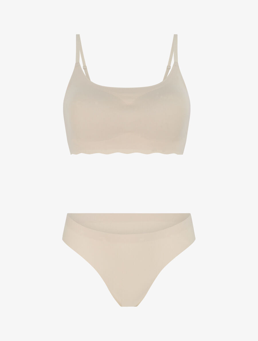 Ensemble brassière et culotte invisibles - Beige - 1