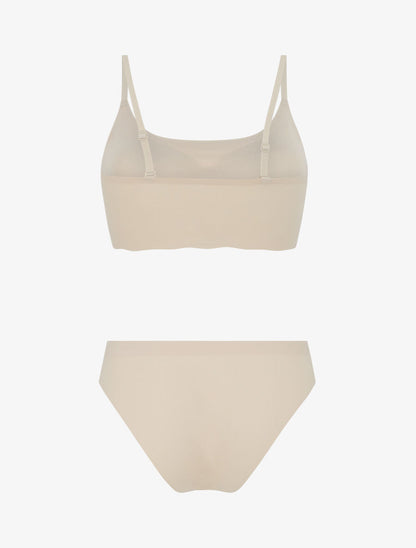 Ensemble brassière et culotte invisibles - Beige - 2