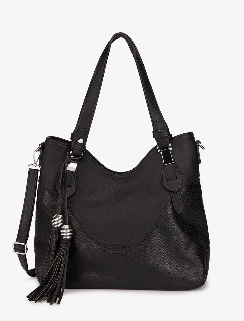 Cabas Camélia - Noir - 1