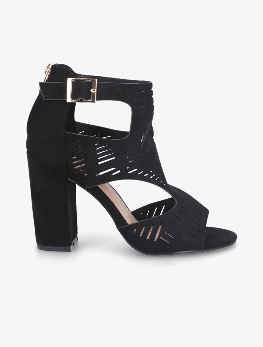 Sandale suedine noir cheap