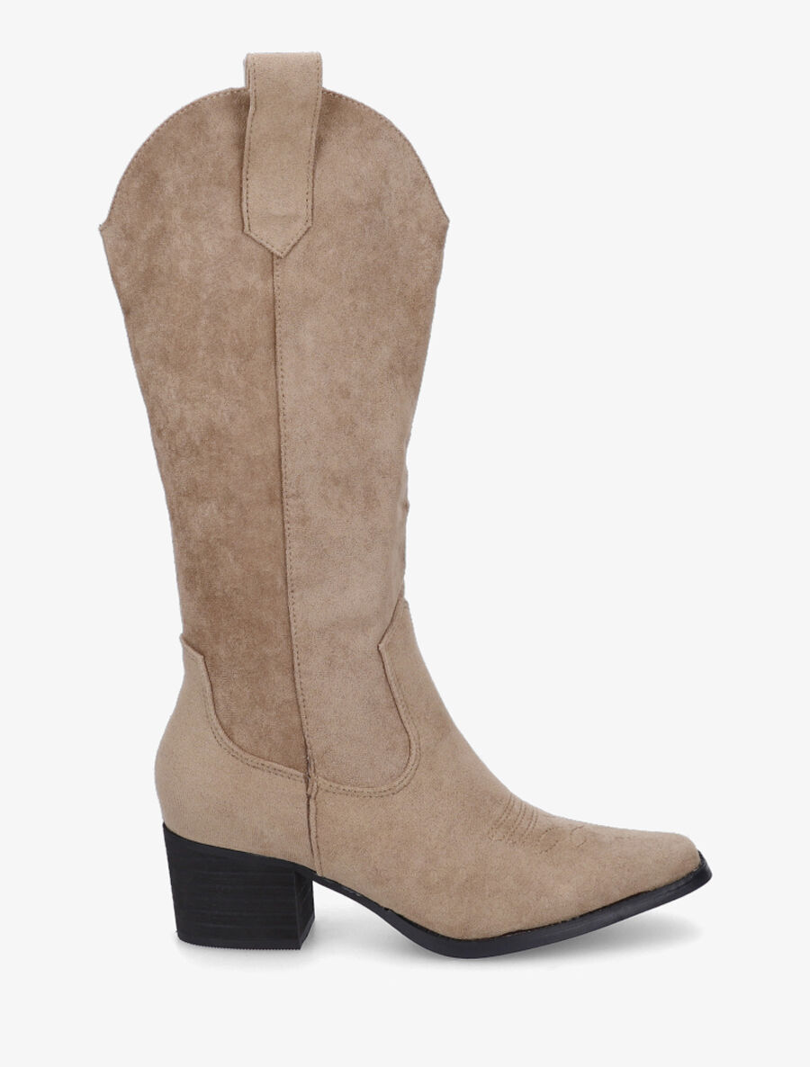Bottes en suedine style santiags Inspee
