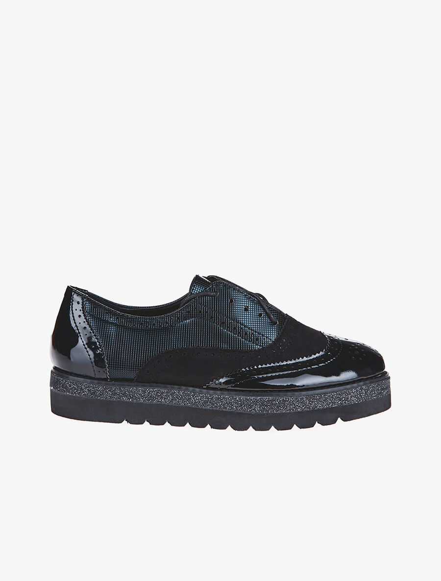 Derbies semelles irisees noir Inspee