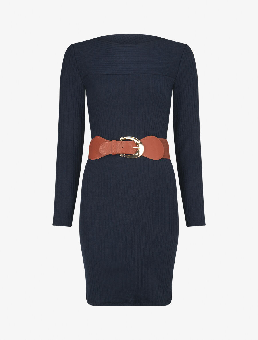 Robe cotelee a dos nouer Inspee