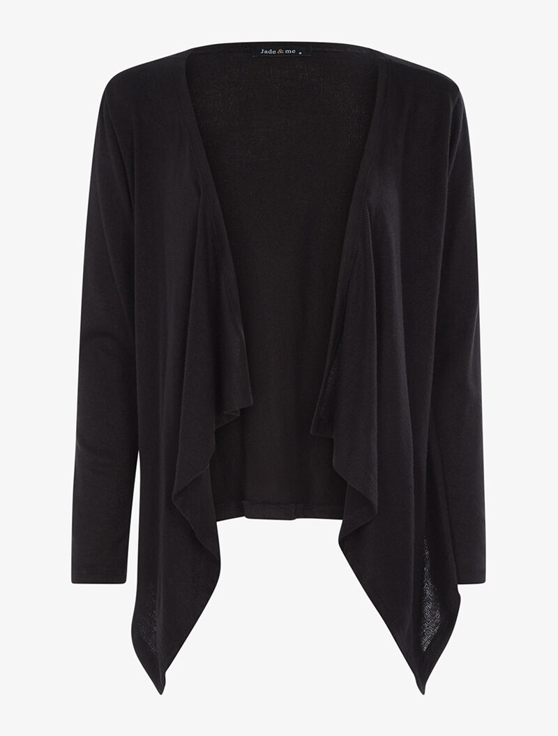 Gilet a long pans asymetrique noir Inspee